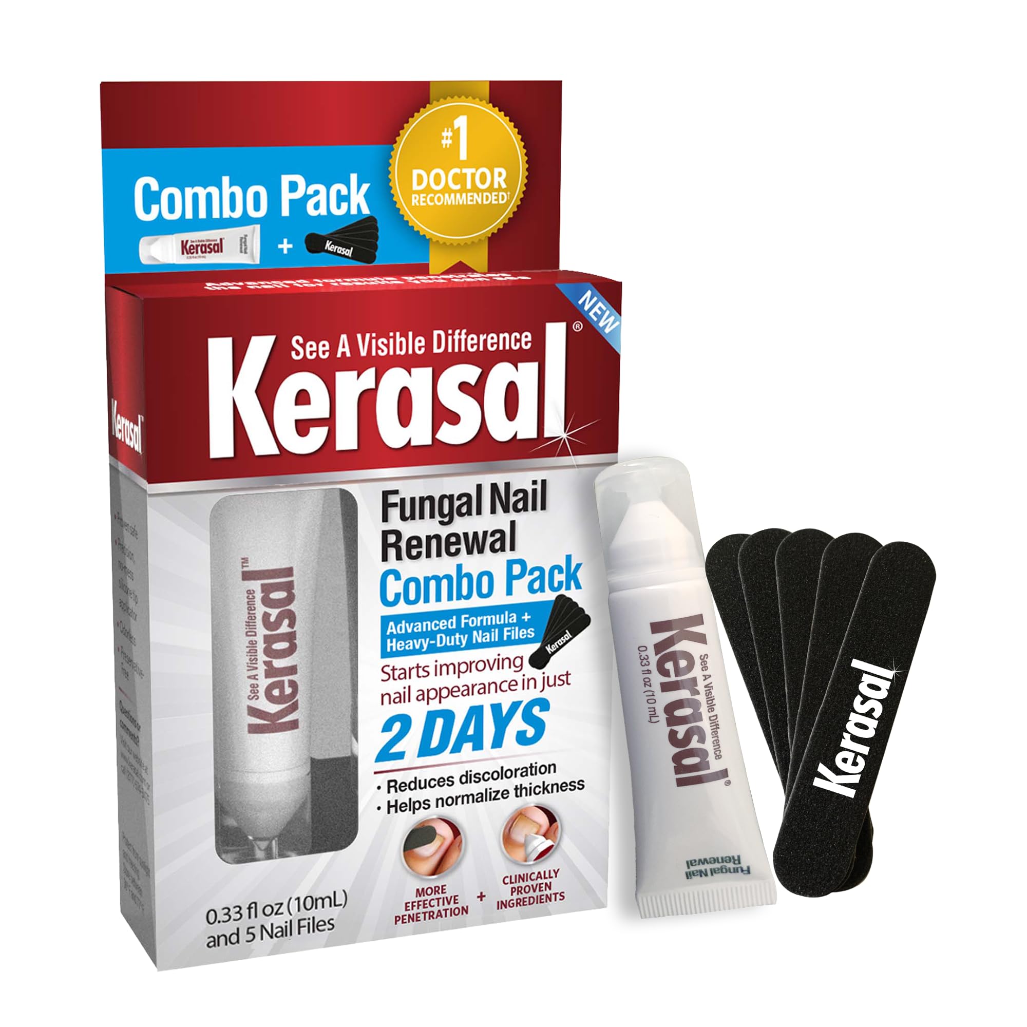 Foto 2 pulgar | Paquete Combinado De Renovación De Uñas Kerasal Con 5 Limas De 10 Ml - Venta Internacional.
