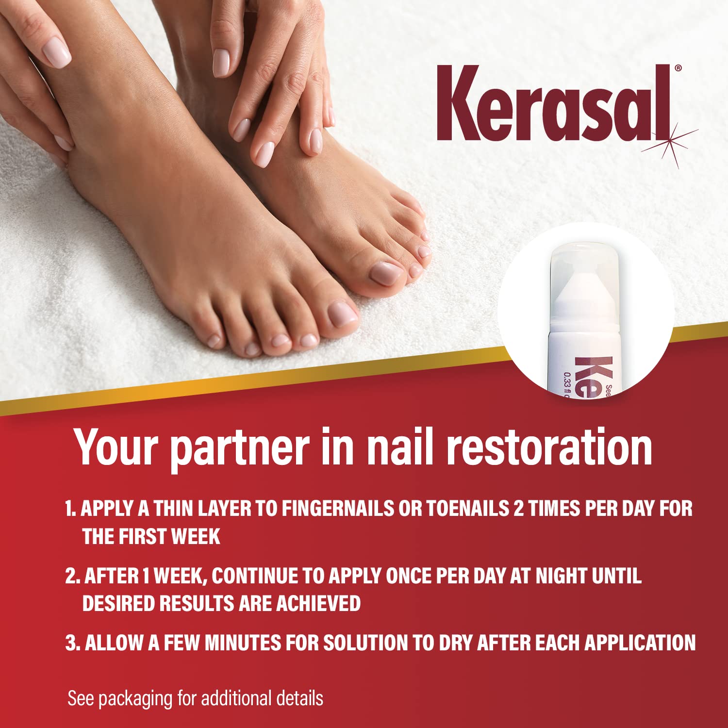 Foto 5 | Paquete Combinado De Renovación De Uñas Kerasal Con 5 Limas De 10 Ml - Venta Internacional.