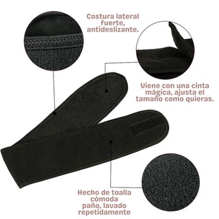 Foto 7 | Diadema Suave Con Velcro Lavable Para Spa Maquillaje