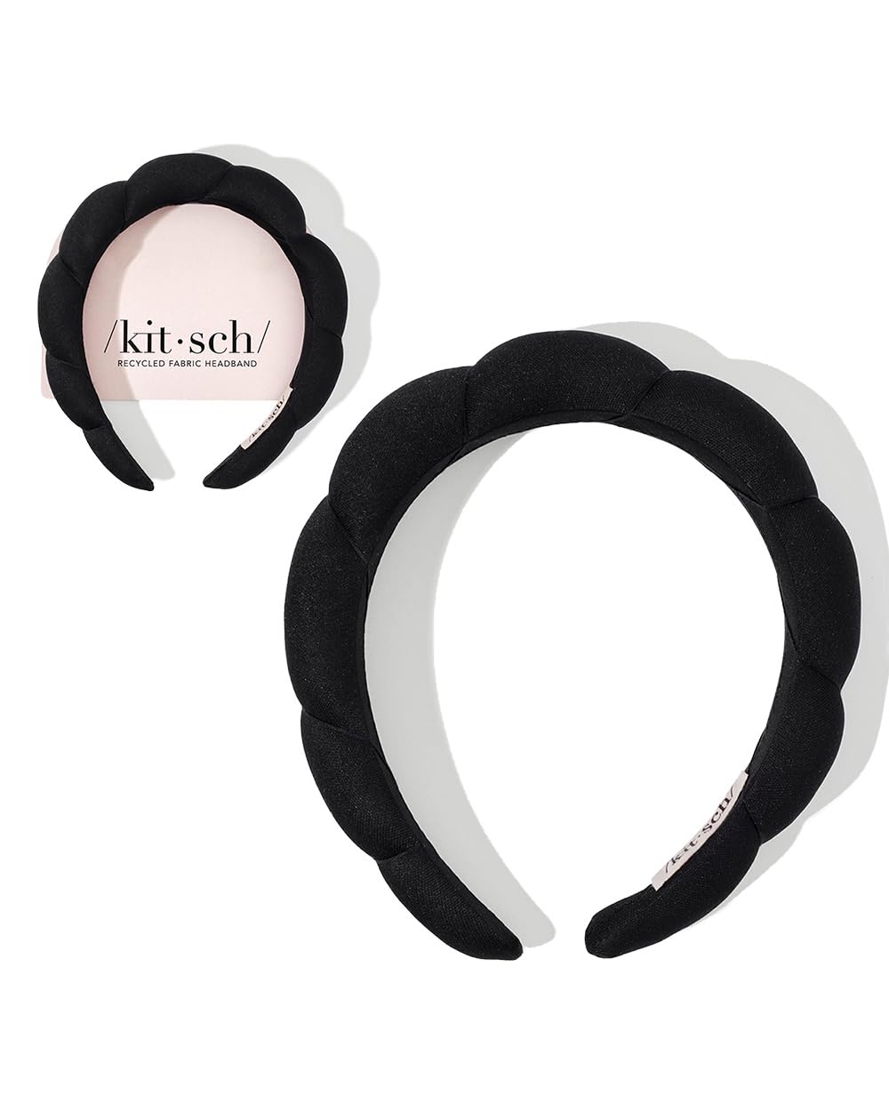 Diadema Kitsch Puffy Negra Para Lavar La Cara De Mujer - Venta Internacional.