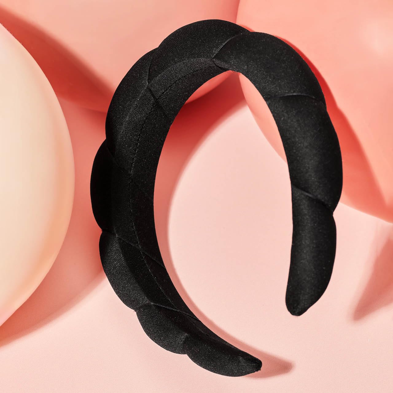 Foto 7 pulgar | Diadema Kitsch Puffy Negra Para Lavar La Cara De Mujer - Venta Internacional.