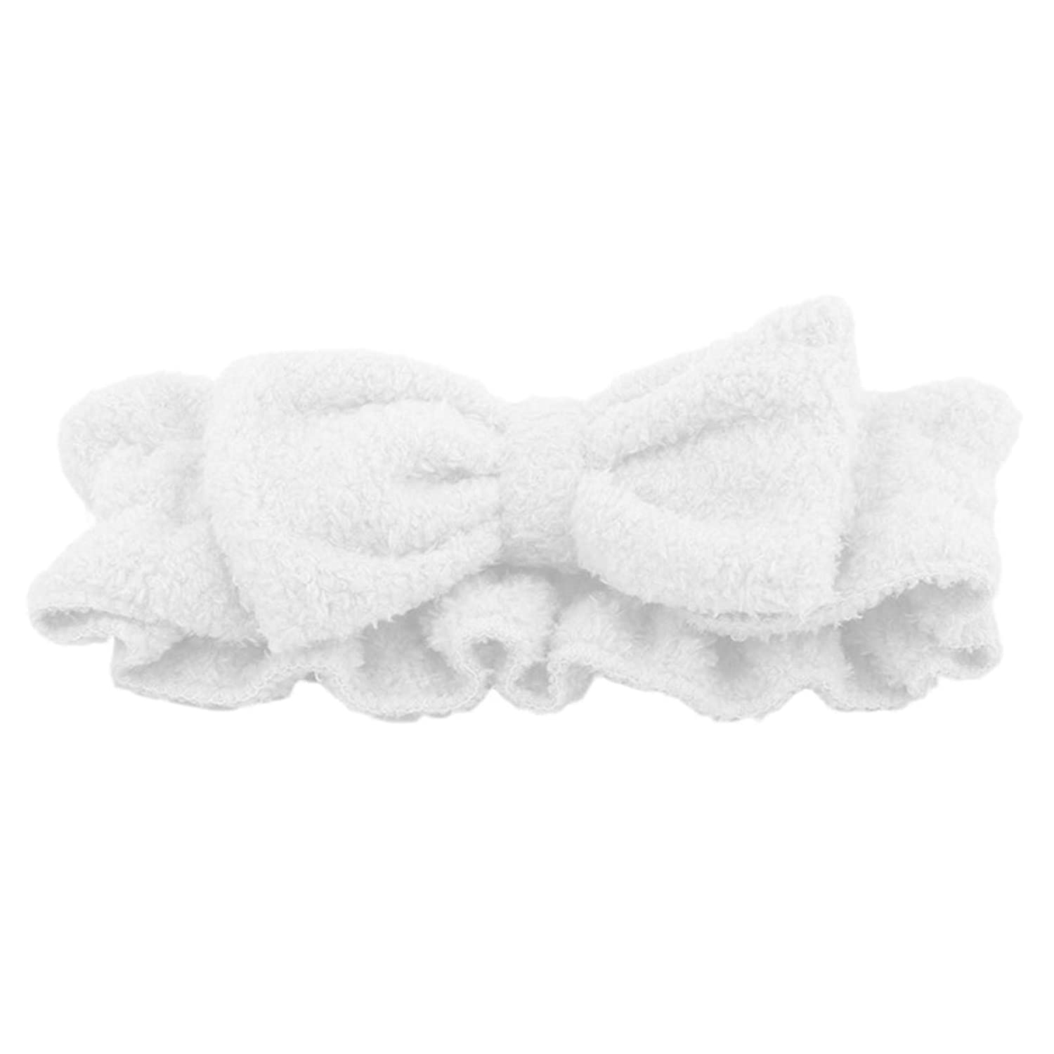 Foto 2 pulgar | Diadema Huoguo Soft Top Bowknot Elastic Makeup Blanca - Venta Internacional.