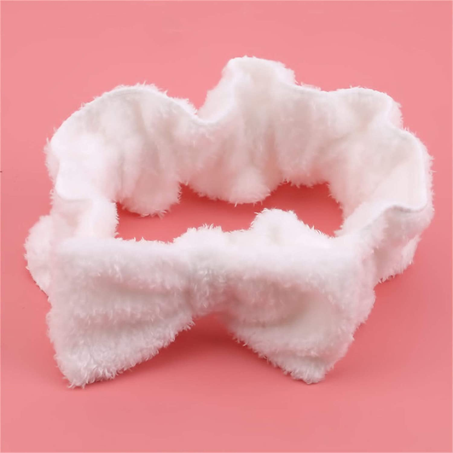 Foto 4 pulgar | Diadema Huoguo Soft Top Bowknot Elastic Makeup Blanca - Venta Internacional.