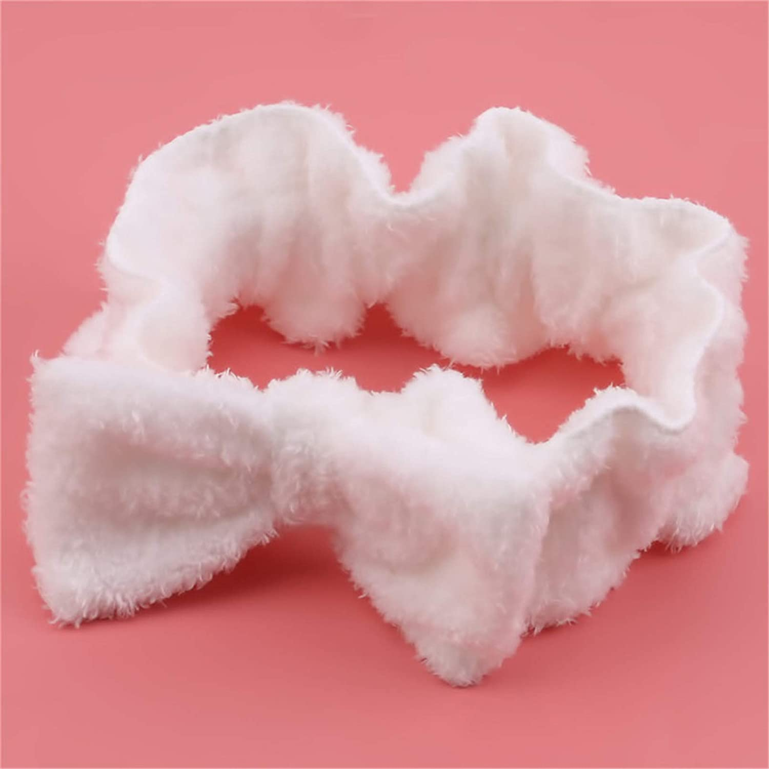Foto 5 pulgar | Diadema Huoguo Soft Top Bowknot Elastic Makeup Blanca - Venta Internacional.
