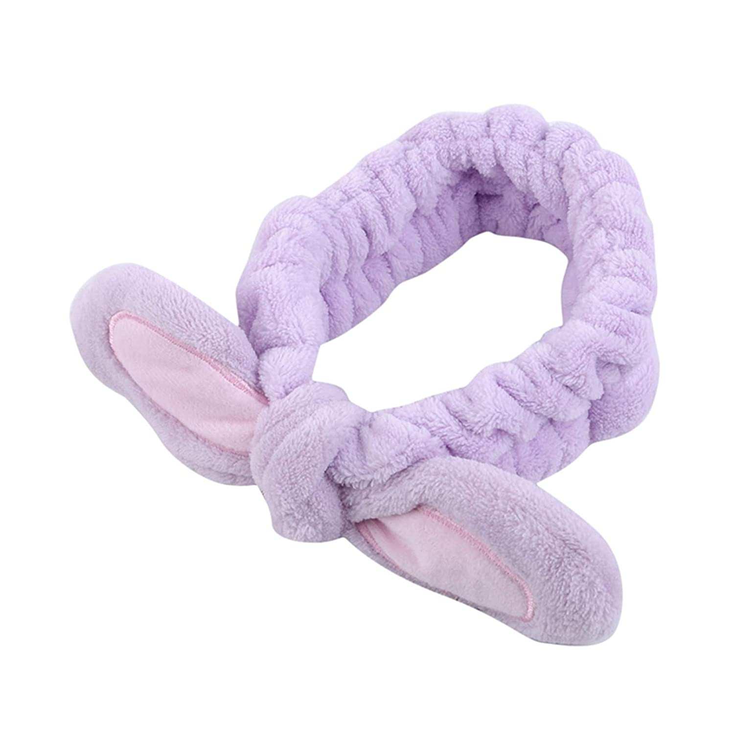 Foto 3 pulgar | Diadema Huoguo  Lazo Suave  Orejas De Conejo  Banda Elástica Para El Pelo  Color Morado - Venta Internacional.