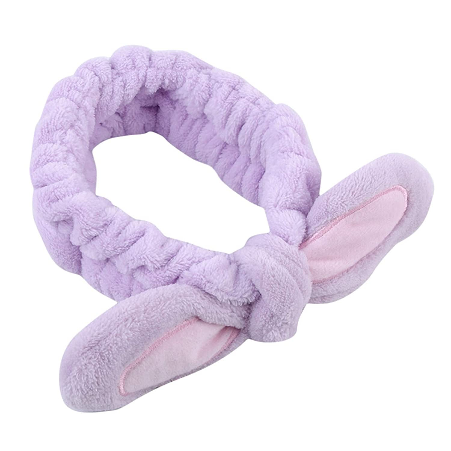 Foto 4 pulgar | Diadema Huoguo  Lazo Suave  Orejas De Conejo  Banda Elástica Para El Pelo  Color Morado - Venta Internacional.