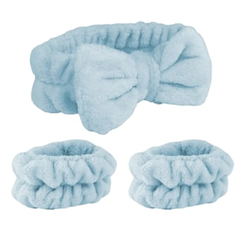 Foto 1 | Xtellar Kit Spa En Casa: Diadema Y Muñequeras De Microfibra Para Cuidado Facial Y Maquillaje Diseño Elegante En Az