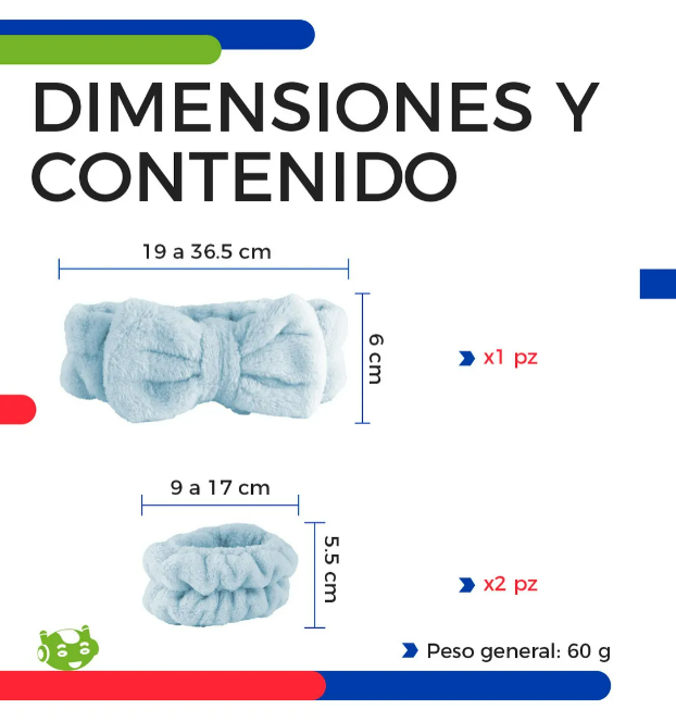 Foto 4 pulgar | Xtellar Kit Spa En Casa: Diadema Y Muñequeras De Microfibra Para Cuidado Facial Y Maquillaje  Diseño Elegante En Az