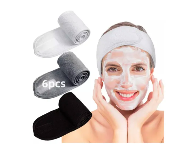 Foto 2 pulgar | 6 Piezas Bandas Xtellar  Faciales De Toalla Para Spa Y Maquillaje