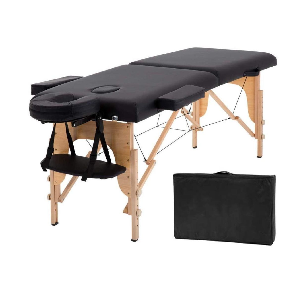 Cama Profesional Para Masaje X-Pros XPS-CMTT01BK-PRO Color Negro