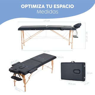Foto 3 | Cama Profesional para Masaje X-Pros XPS-CMTT01BK-PRO Negra