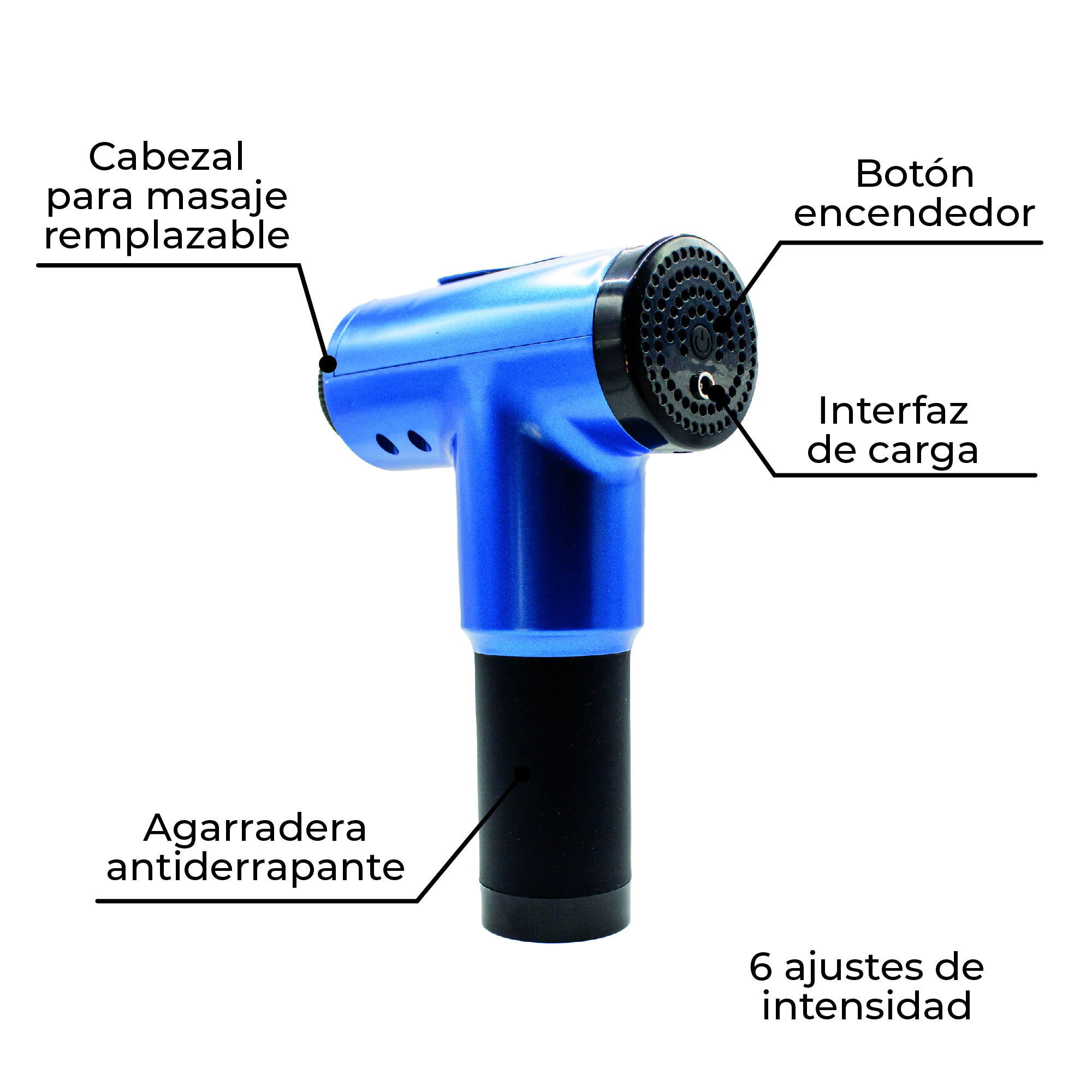 Foto 4 pulgar | Masejador Corporal Go Plus color Azul