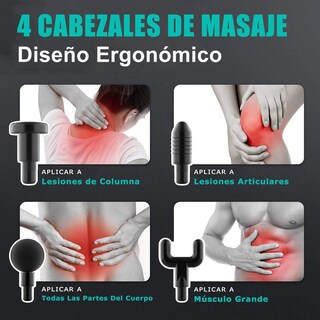 Foto 5 | Venta Internacional-pistola Masajeadora Muscular Fascia Gun Con 4 Accesorios De