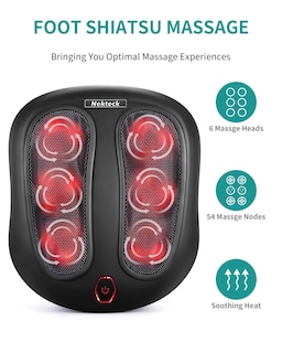 Foto 2 | Masajeador de Pies Nekteck Shiatsu con Calefacción Eléctrica y Heat Black - Venta Internacional