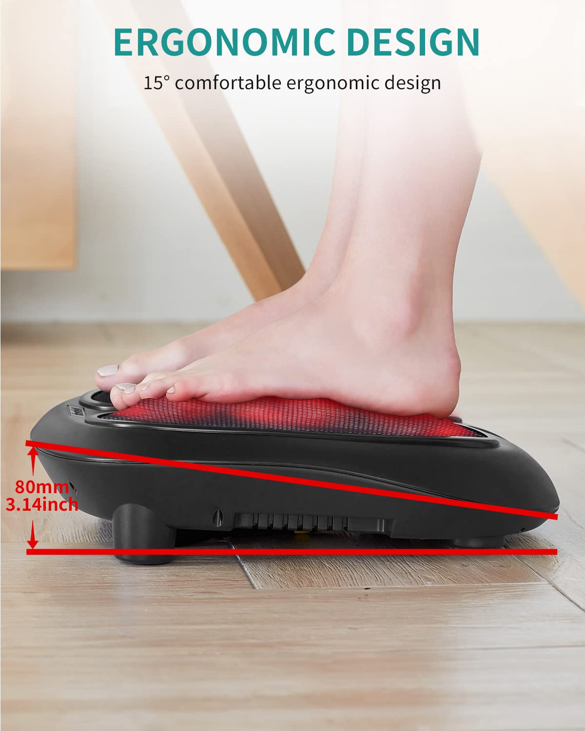 Foto 7 pulgar | Masajeador de Pies Nekteck Shiatsu con Calefacción Eléctrica y Heat Black - Venta Internacional