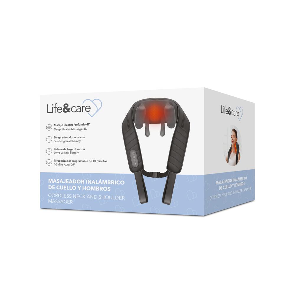 Foto 6 | Masajeador Inalámbrico De Cuello Y Hombros Gris Life&care