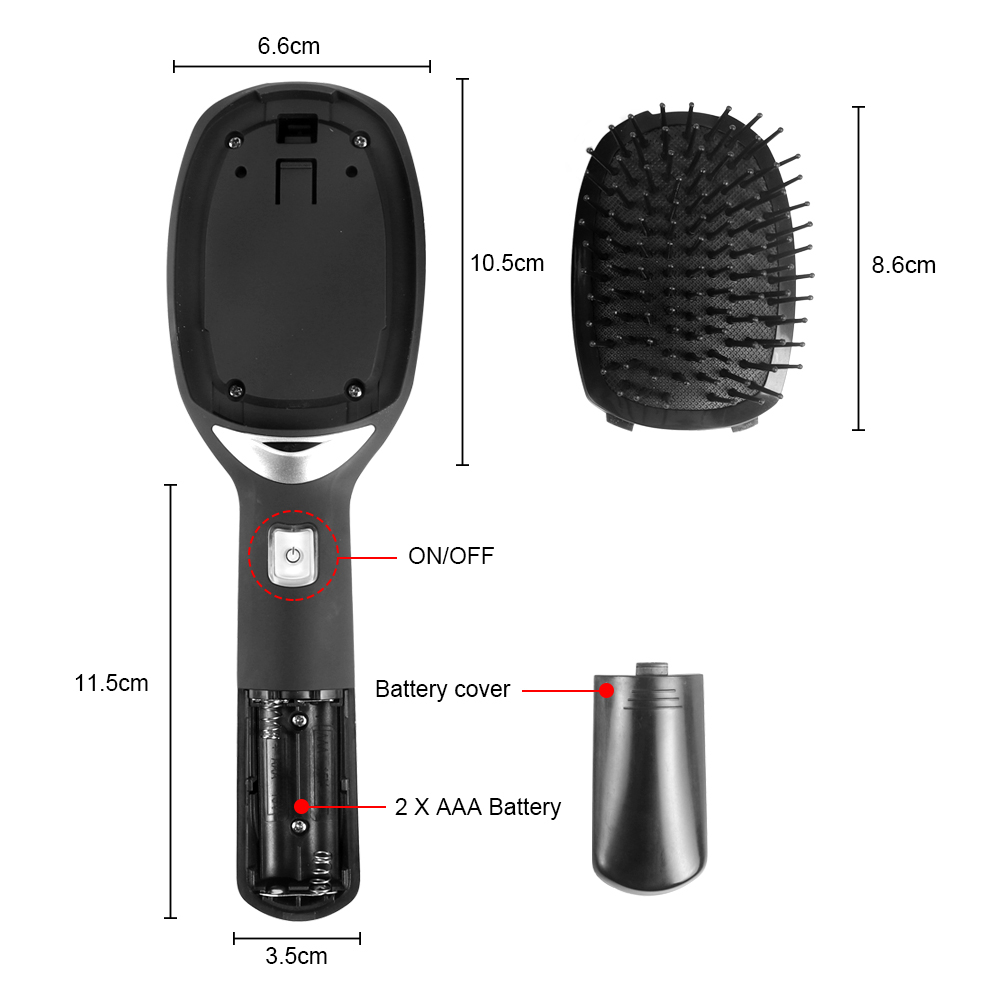 Foto 3 pulgar | Venta Internacional-Cepillo de Masaje para Cuero Cabelludo Ion Hair Brush