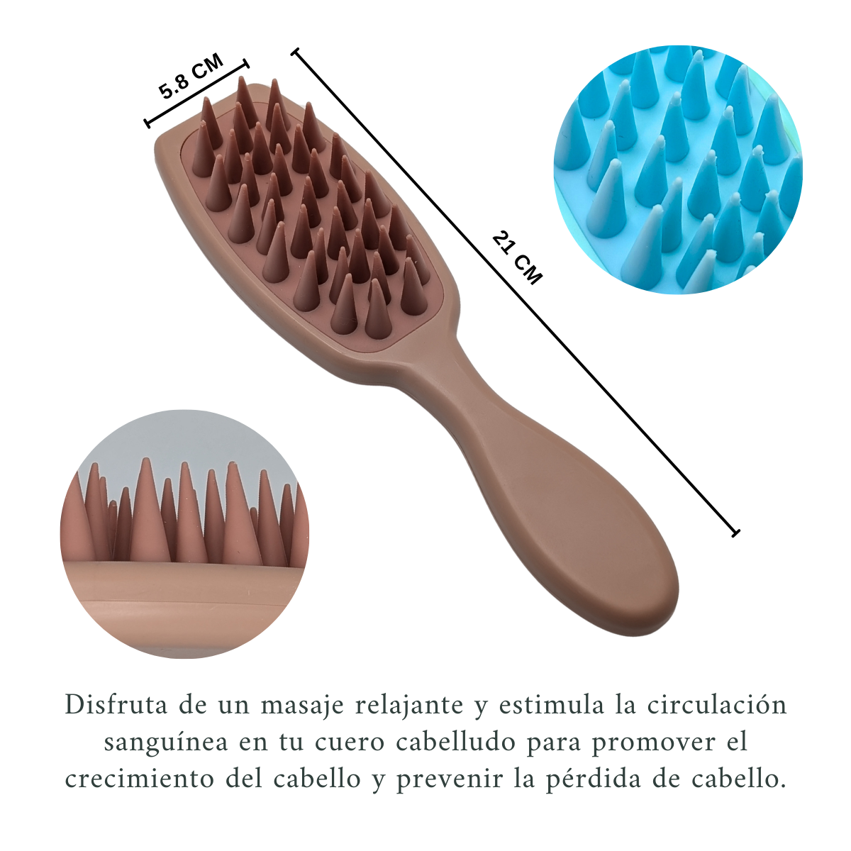 Foto 2 | Cepillo Masajeador Capilar De Silicona Rosa, Ducha O Seco