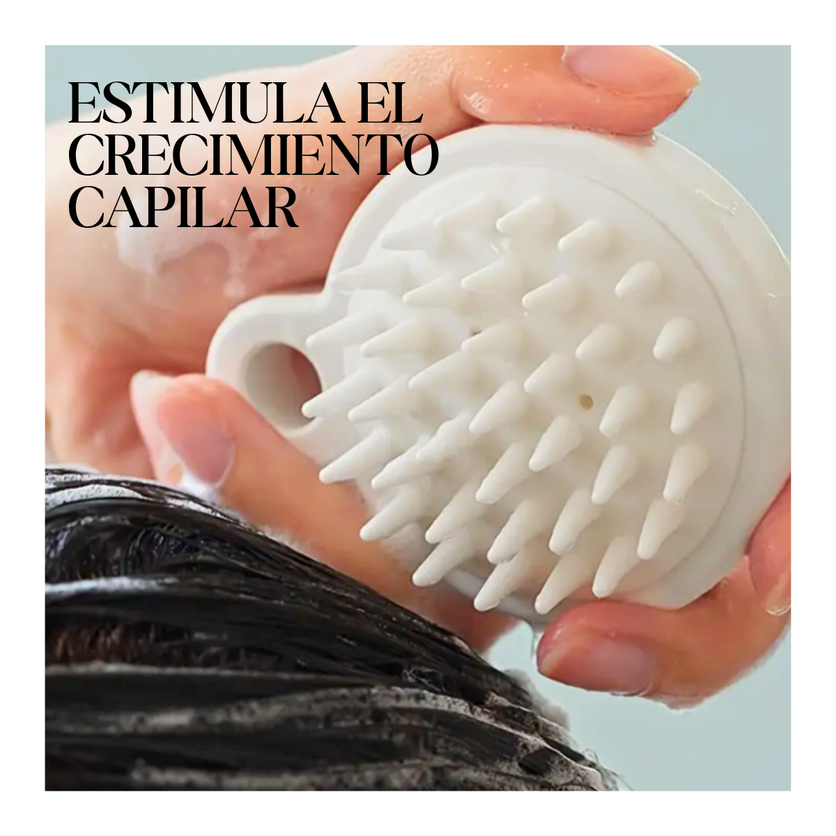 Foto 7 pulgar | Cepíllo Masajeador Capilar De Silicona Para Ducha Y En Seco: Circulación  Limpieza Profunda  Todo Tipo Cabello