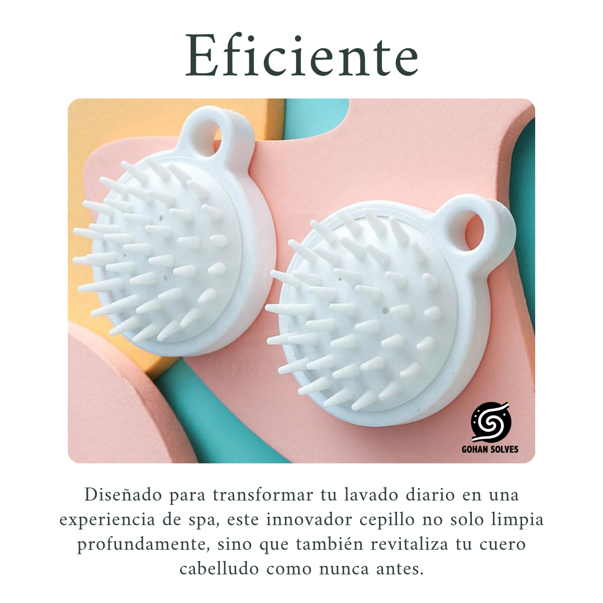 Foto 8 pulgar | Cepíllo Masajeador Capilar De Silicona Para Ducha Y En Seco: Circulación  Limpieza Profunda  Todo Tipo Cabello