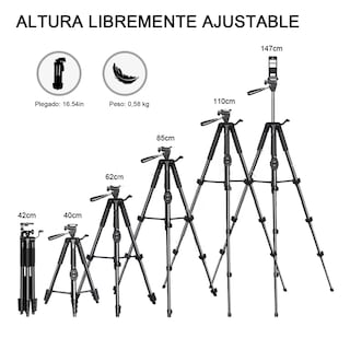 Foto 2 | Tripié para Fotografía Profesional y Video Eo Safe Imports ESI-9659 Negro Plegable