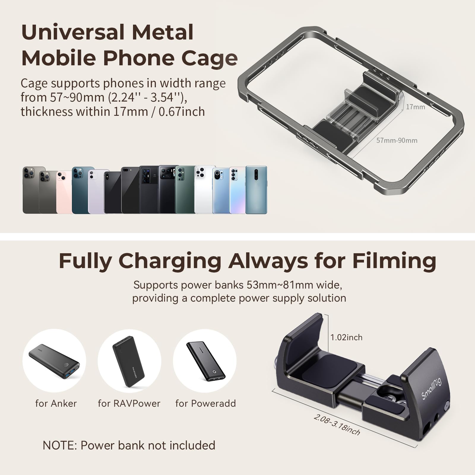 Foto 4 pulgar | Kit De Soporte De Vídeo Para Teléfono Smallrig Universal Para Iphone Y Cámaras - Venta Internacional.