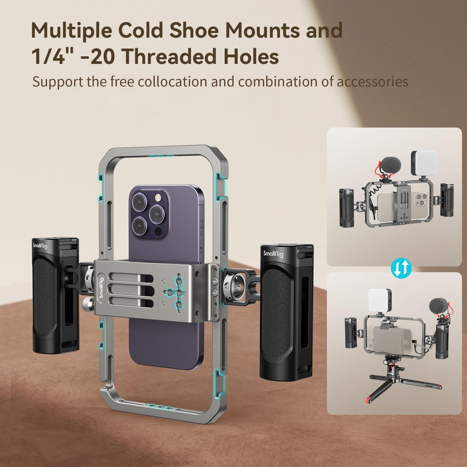 Foto 5 | Kit De Soporte De Vídeo Para Teléfono Smallrig Universal Para Iphone Y Cámaras - Venta Internacional.
