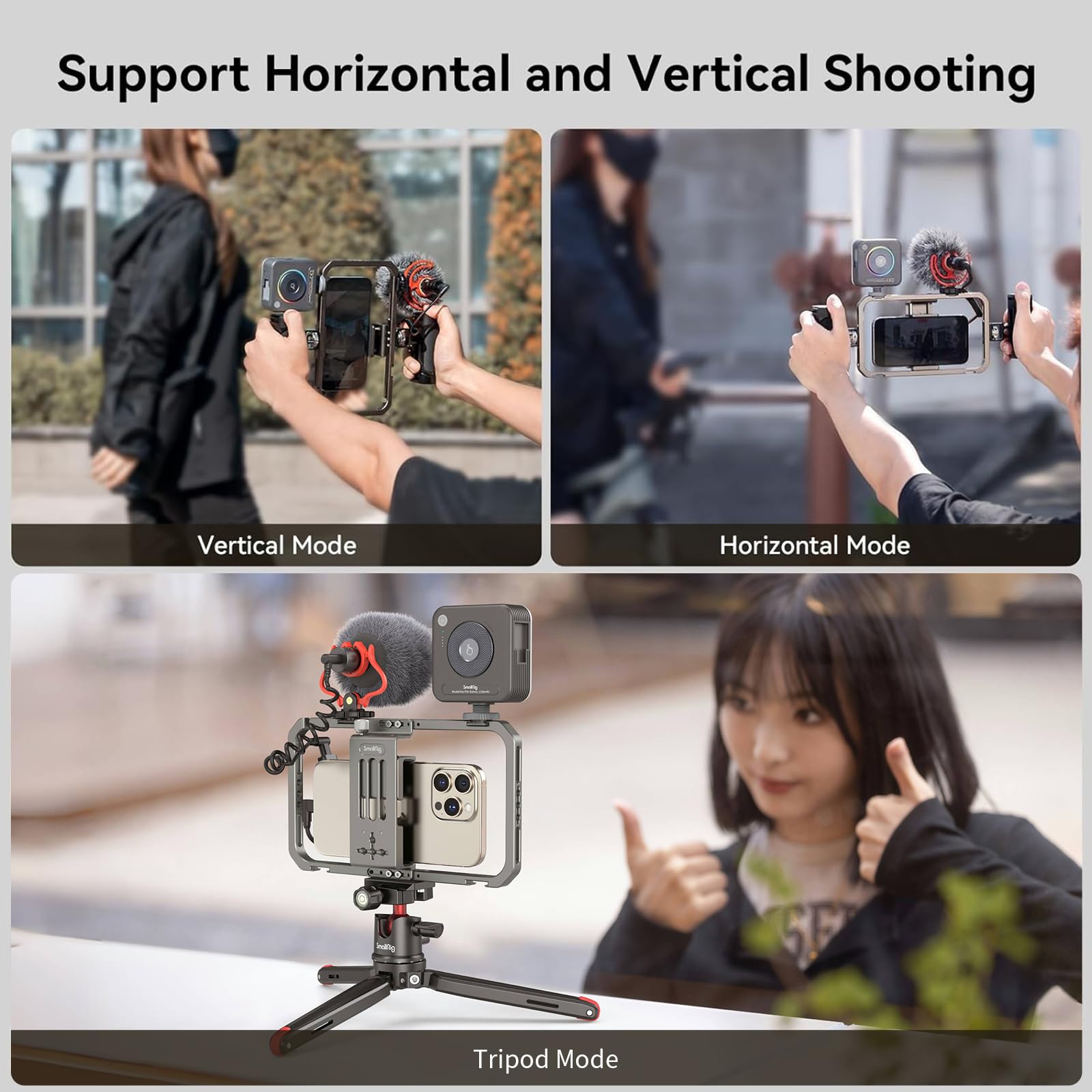 Foto 7 pulgar | Kit De Soporte De Vídeo Para Teléfono Smallrig Universal Para Iphone Y Cámaras - Venta Internacional.