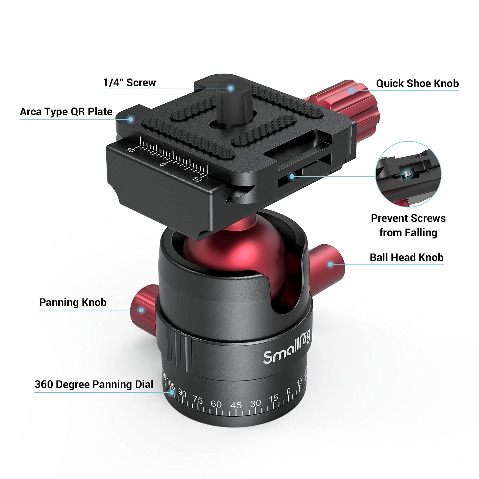 Foto 3 | Trípode Con Cabeza Esférica Smallrig 3034, Carga De 5 Kg/11 Libras Para Cámara Réflex Digital - Venta Internacional.