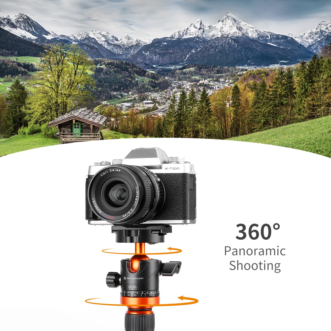 Foto 8 pulgar | Trípode K&f Concept Professional De 28 Mm Con Cabeza Esférica De Metal Que Gira 360 Grados, Panorámi - Venta Inter