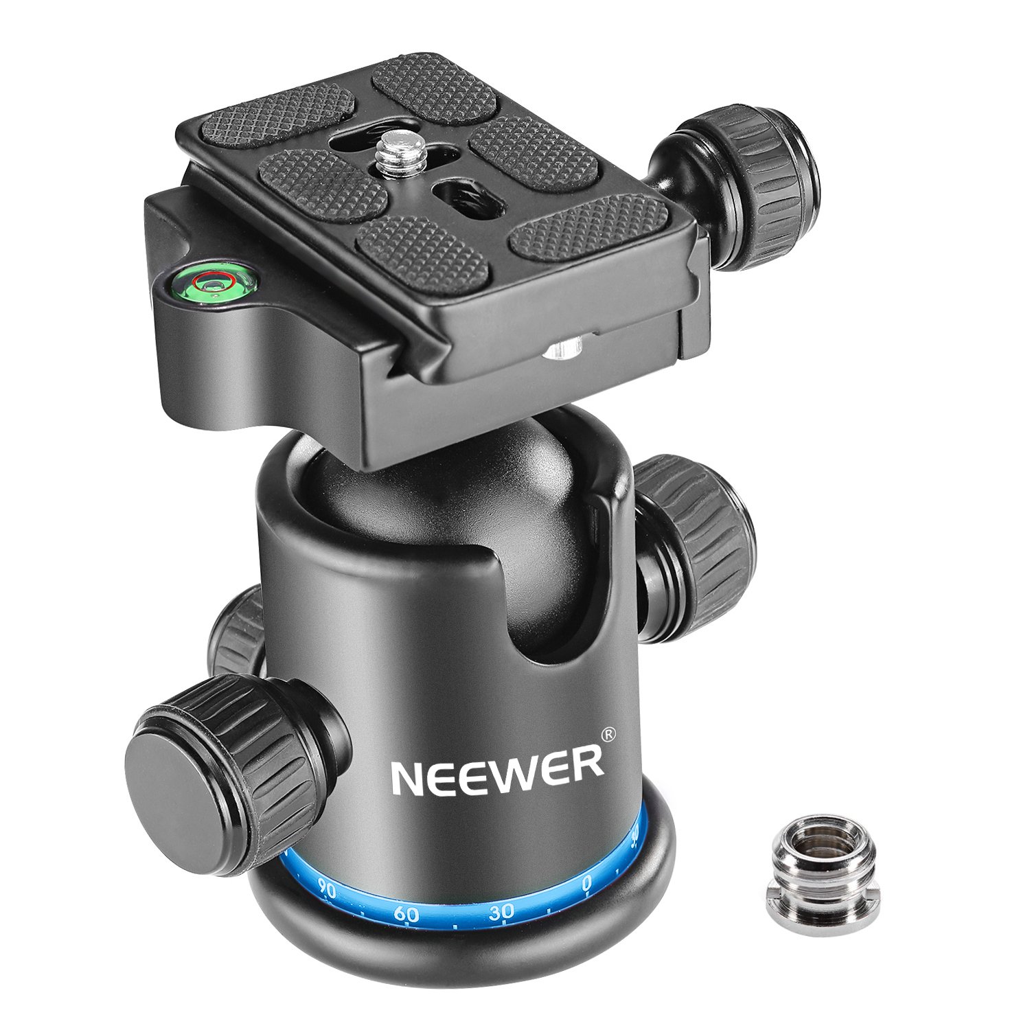 Trípode Con Cabeza Esférica Neewer, 36 Mm, Panorámica, 360°, Metal Azul - Venta Internacional.