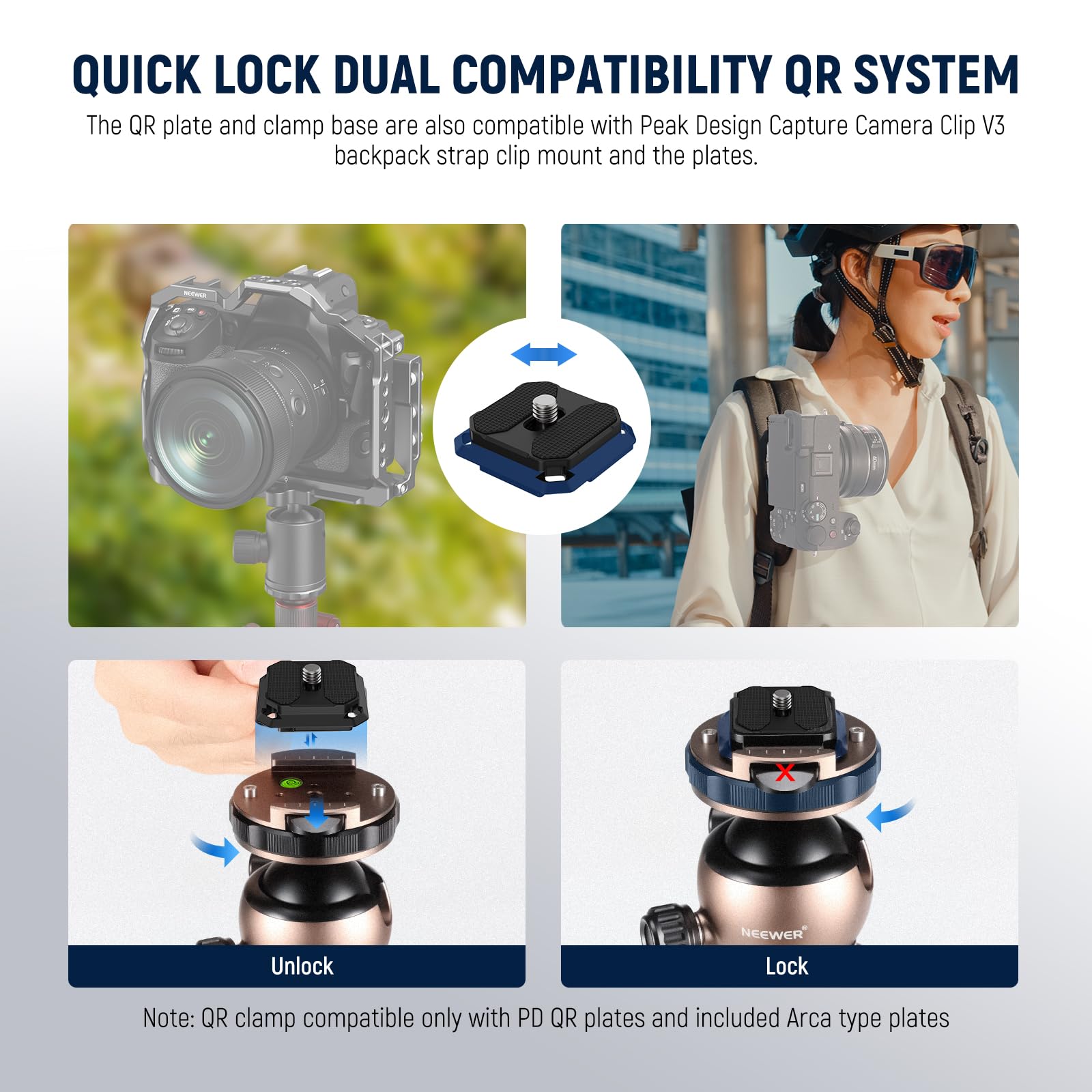 Foto 5 pulgar | Adaptador de Montaje con Cabezal Esférico para Trípode Neewer Gm32- Venta Internacional