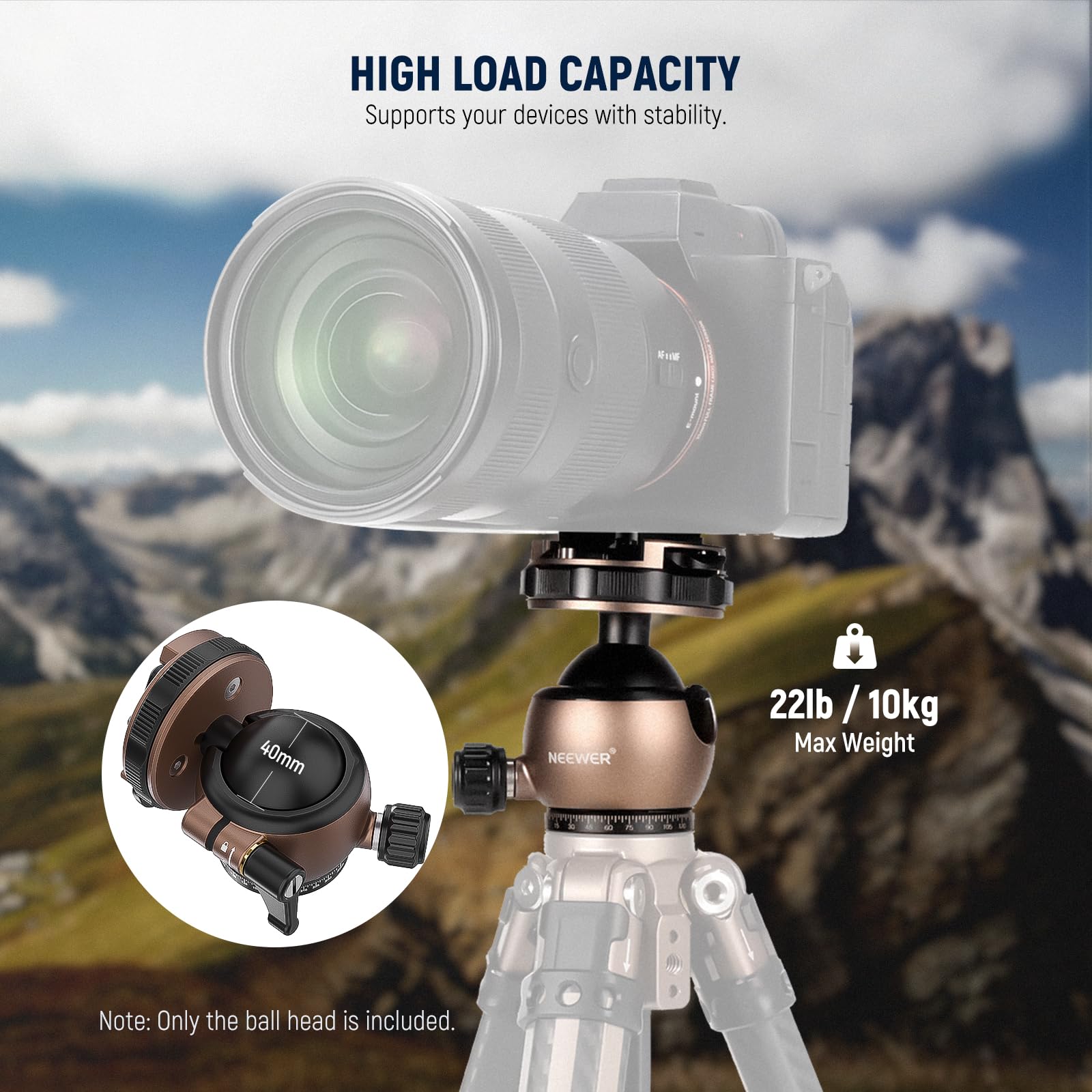 Foto 7 pulgar | Adaptador de Montaje con Cabezal Esférico para Trípode Neewer Gm32- Venta Internacional