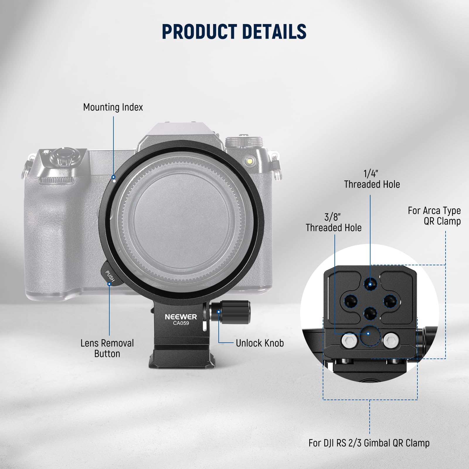 Foto 4 | Placa De Montaje Con Cuello Giratorio Neewer Para Fujifilm Gfx100 Ii - Venta Internacional.