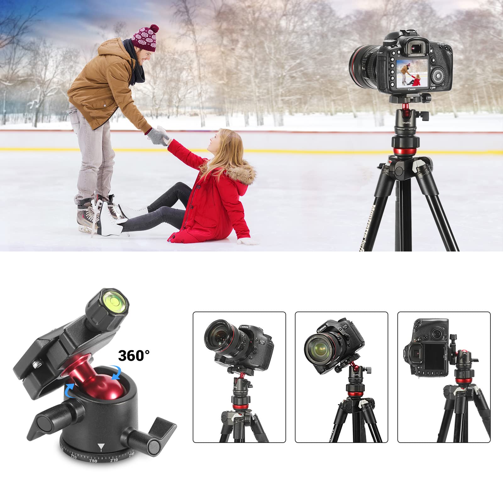 Foto 5 | Trípode Con Cabeza Esférica Smallrig Panoramic Con Tornillo 1/4 De Rosca 3/8 - Venta Internacional.