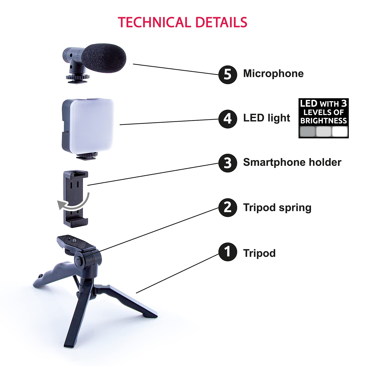 Foto 4 pulgar | Kit De Podcasts Y Vlogs Canal Toys Studio Creator Con Trípode - Venta Internacional.