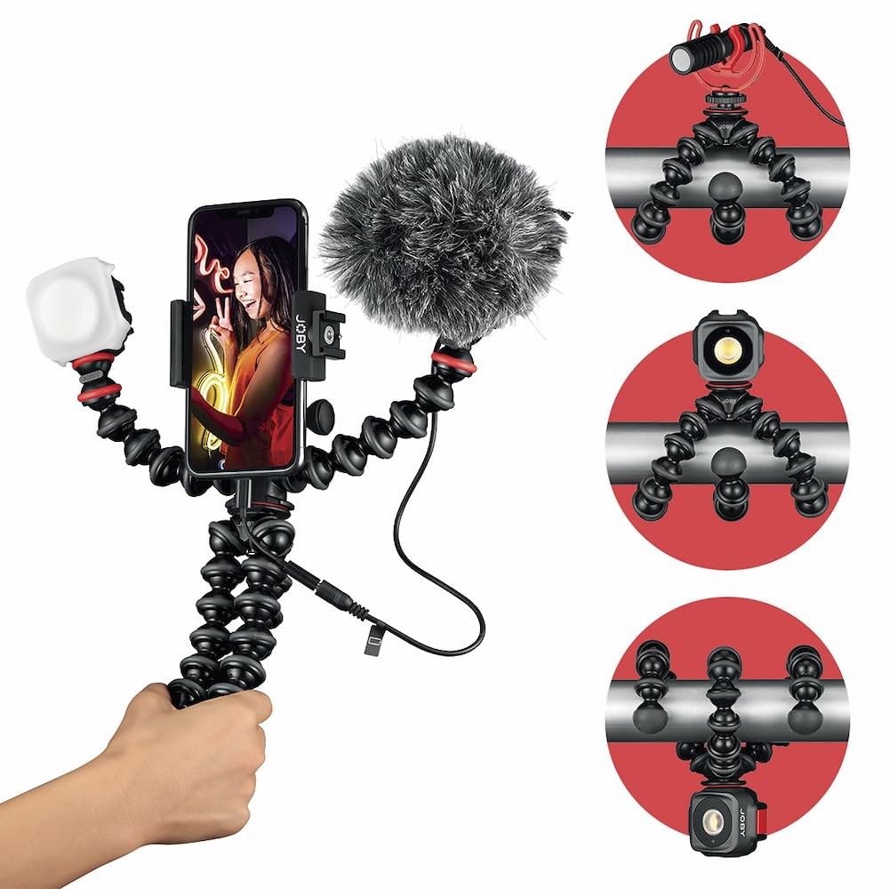 Foto 4 pulgar | Kit De Vlogs Joby Gorillapod Mobile Con Micrófono Wavo Y Luz Beamo - Venta Internacional.