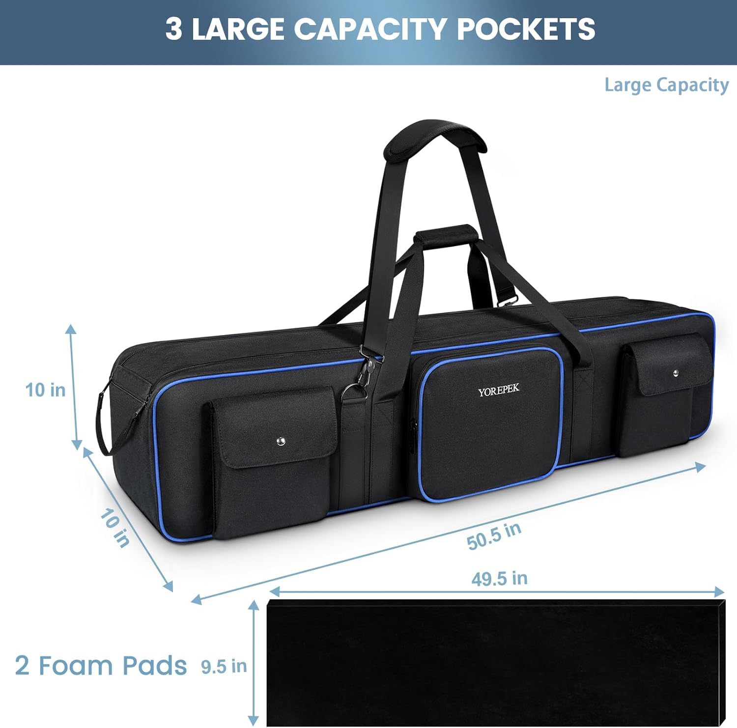 Foto 3 pulgar | Funda De Transporte Para Trípode Yorepek De 50 5 Cm Con Acolchado  Color Negro - Venta Internacional.
