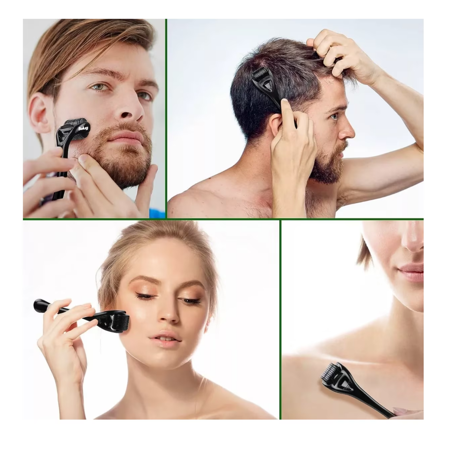Foto 3 pulgar | Derma Roller Belug 0.5 Mm Para Barba Y Facial Cabello Negr