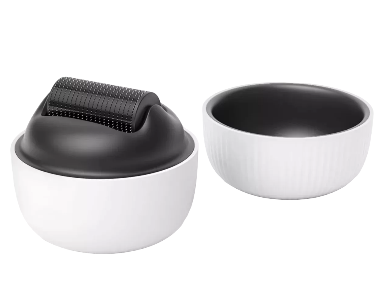 Microagujas Dermaroller Hair Roller Barba Cabello 0.5mm 1200, Negro/blanco