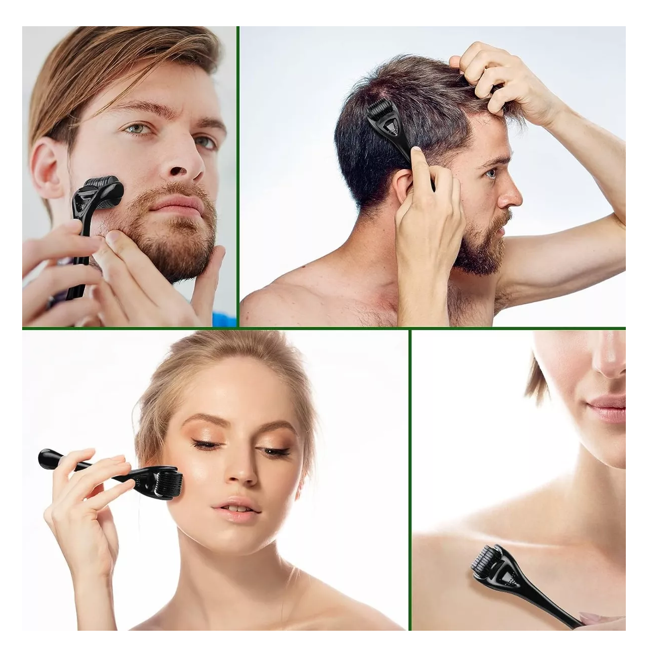 Foto 4 pulgar | Derma Roller 0.5 Mm Para Barba, Facial Y Cabello, Negro