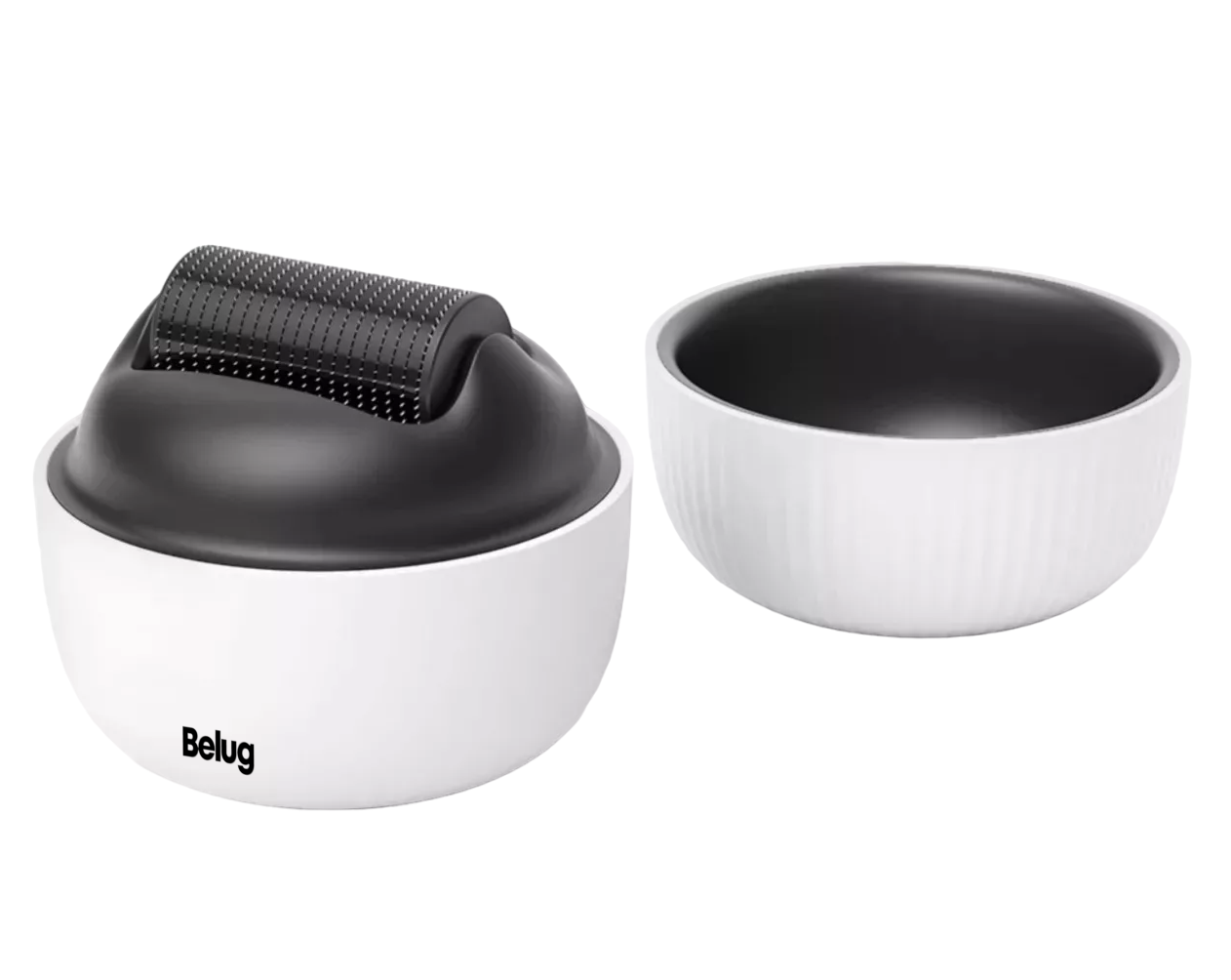 Microagujas Dermaroller Hair Roller Barba Cabello 0.5mm 1200, Belug Negro/blanco