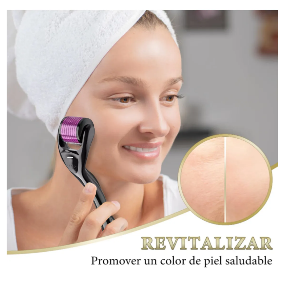 Foto 3 pulgar | 2pzs Dermaroller Facial Para Regenerador Colágeno 0.3+0.5mm Lab.g,  Negro Violeta