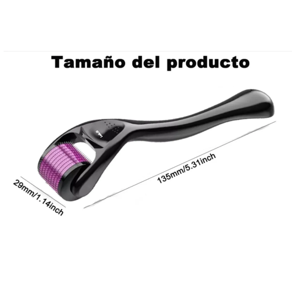 Foto 6 pulgar | 2pzs Dermaroller Facial Para Regenerador Colágeno 0.3+0.5mm Lab.g,  Negro Violeta