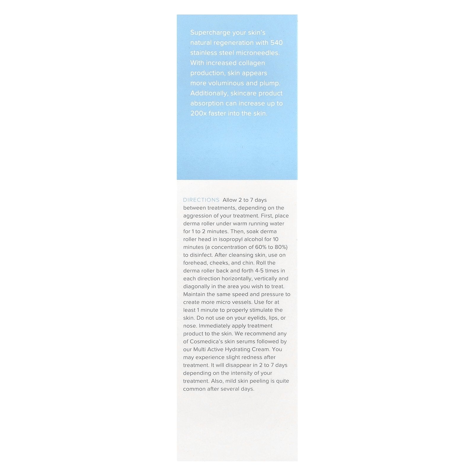 Foto 4 pulgar | Microneedling Derma Roller System Cosmedica Skincare  1 Rodillo - Venta Internacional.