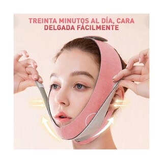 Foto 2 | Faja Mentonera Lab.g Reductores Papada Correa Adelgazante Facial Rosa