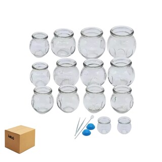 Foto 1 | Ventosas Terapéuticas Lab.g Vidrio Relajación Adelgazamiento Kit 16, Transparente