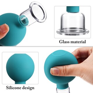 Foto 3 | Juego De Ventosas Bbto De Vidrio, 4 Piezas, Para Cuerpo, Cara Y Piernas (verde) - Venta Internacional.