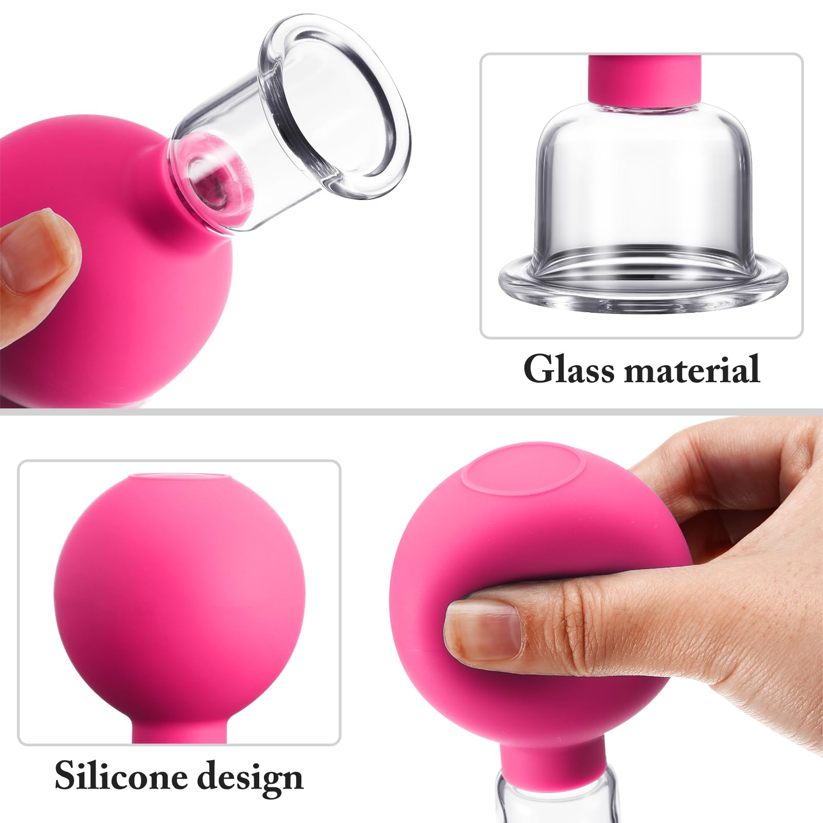 Foto 3 pulgar | Set De Ventosas De Cristal Bbto  4 Piezas  Para Cuerpo  Cara  Piernas  Brazos Y Espalda - Venta Internacional.