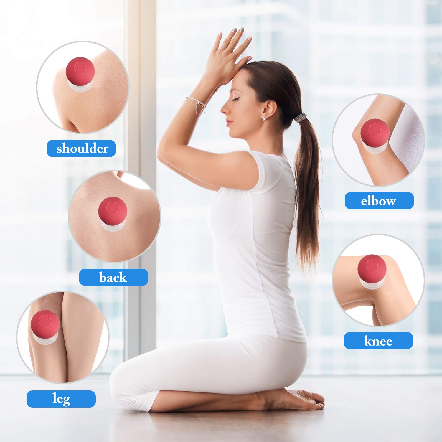 Foto 5 pulgar | Set De Ventosas De Cristal Bbto  4 Piezas  Para Cuerpo  Cara Y Piernas (rojo) - Venta Internacional.